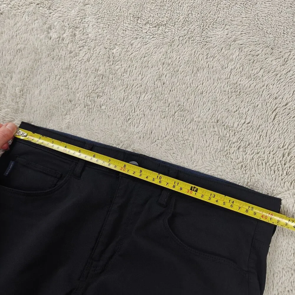 Perry Ellis Dress Pants Men's 32x30 Black Slim Fit Suit Trousers Viscose